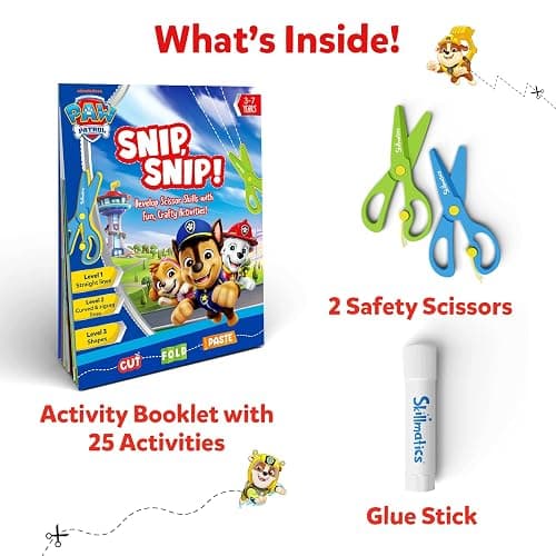 Skillmatics Scissor Skills Activity Book - Snip Snip PAW Patrol, Stocking Stuffers, Preschool Cutting & Creative Activities, Felt Craft Kit, Fine Motor Skills, Christmas Gifts for Ages 3, 4, 5, 6, 7 thumbnail 2