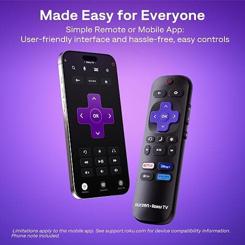 Aurzen Roku TV Smart Projector with Wifi and Bluetooth, Christmas Gifts, Roku Streaming Experience Built-in, 1080P FHD, Dolby Audio, Auto Focus & Keystone, Zoom, Movie Portable Outdoor Mini Projector thumbnail 5