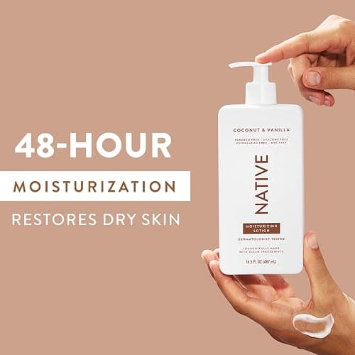 Native Body Lotion Contains Naturally Derived Plant-Based Moisturizers for Women and Men | Restores Dry Skin, Coconut & Vanilla, 16.5 fl oz thumbnail 5