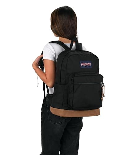 JanSport Right Pack Backpack - Durable Daypack with Padded 15" Laptop Sleeve, Spacious Main Compartment & Integrated Water Bottle Pocket - Black thumbnail 7