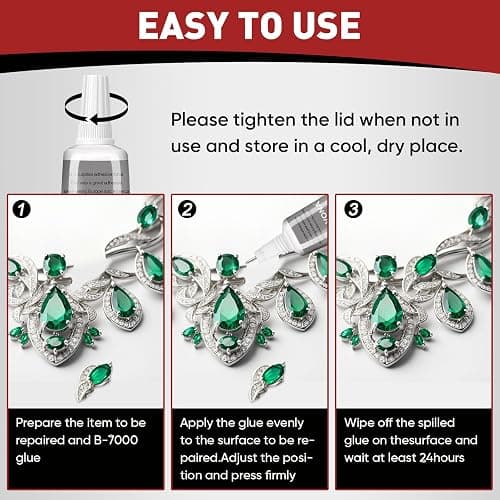 8 PCS 15ml B7000 Glue Clear with Precision Tip, Bedazzling Glue, Super Glues, Rhinestone Glue for Nail, Craft Glues, Jewelry Making, Nail Art, DIY, Makeup, Shoes thumbnail 4