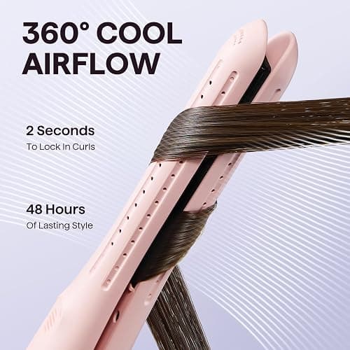 Wavytalk 0.65" Pencil Flat Iron, Cool Curl Pencil, Small Airflow Styler and Straightener for Short Hair, Pixie Cut and Edges, Curling Iron for Short Hair with 360º Cool Airflow for Long-Lasting Hold thumbnail 4