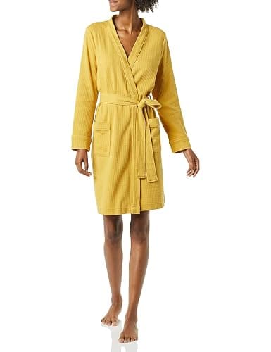 Amazon Essentials Women's Lightweight Waffle Mid-Length Robe (Available in Plus Size) - Image 1