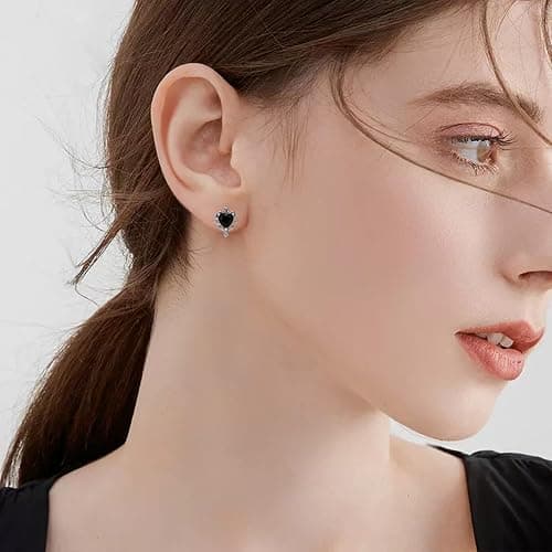 Gothic Heart/Cat/Bat/Anatomical Heart Earrings 925 Sterling Silver Goth Stud Earrings for Women Gothic Jewelry Gifts for Women thumbnail 6