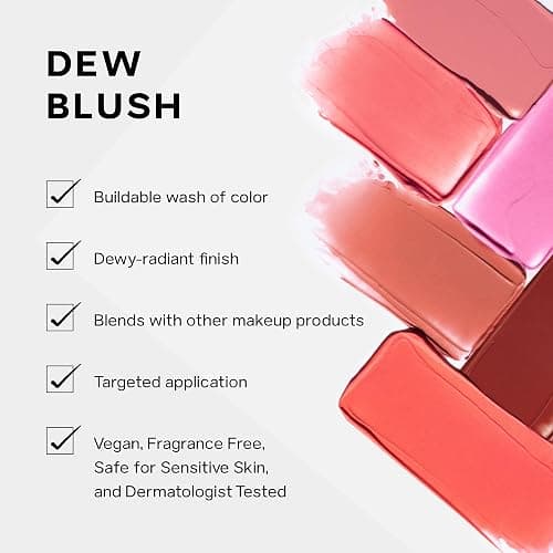 Saie Dew Liquid Blush for Cheeks - Hydrating Cream Blush Stick with a Blendable + Buildable Formula - Skincare Infused Dewy Cheek Tint for a Natural Flush - Glowy Makeup Essential - Sweetie (.40 oz) thumbnail 3