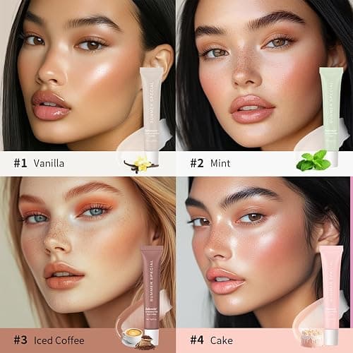 Summer Lip Butter Balm, Glossy Moisturizing Lip Balm, Summer Special Non Sticky High Shiny Finish Conditioning Lip Glow Oil for Shine Hydration Sheer Tinted Soothing Lip Care (Mint, 1) - Mint - 1 thumbnail 7
