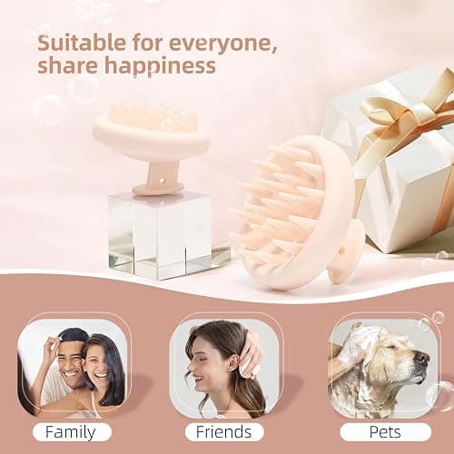 BEAUTLOHAS. One-Piece Silicone Scalp Massage Brush, Scrubber With Soft Massager for Hair Growth, Deep Cleansing Relaxation, Durable, Gentle on Scalp, Wet Dry Hair Massage Tool thumbnail 8