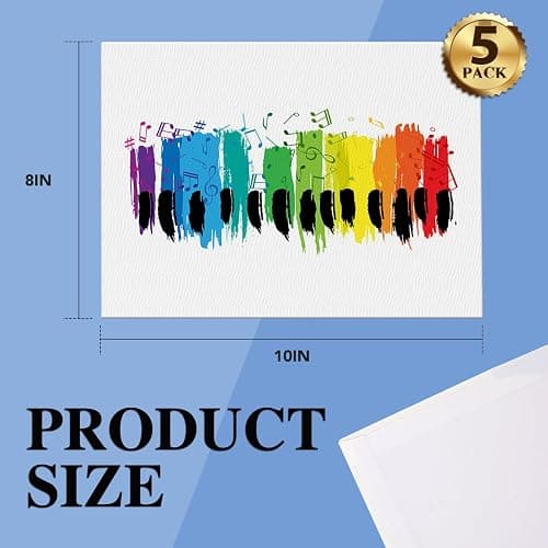 ESRICH Canvas Boards for Painting, 5 Pack Canvases for Painting 8x10 Cotton Primed Acid Free Blank Canvas Panels for Oil Paint, Watercolor, Acrylic Paint, Gouache and Tempera. thumbnail 3