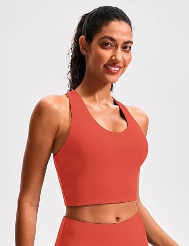 Sports Bras for Women Criss-Cross Back Padded Workout Tank Tops Medium Support Crop Tops for Women thumbnail 3