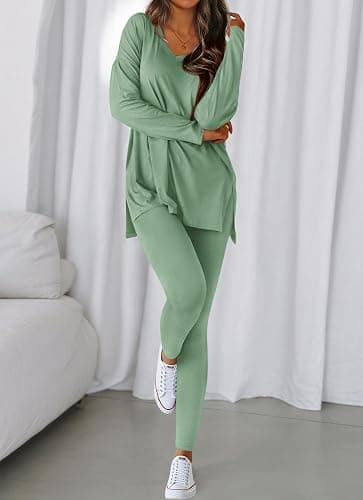 BTFBM Two Piece Sets for Women 2025 Casual Lounge Set Matching Oversized Shirts Leggings Workout Airport Travel Outfits thumbnail 5