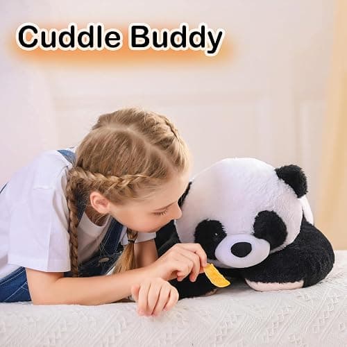 Wepop 5lb Weighted Stuffed Animals, 24in Big Panda Plush, Cute Soft Plushie Pillows for Adults Boys Girls thumbnail 5