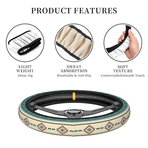 Western Steering Wheel Cover Cute Universal 15 Inch Car Accessories Protector for Women Fit Auto SUV Sedan Vans Trucks thumbnail 6