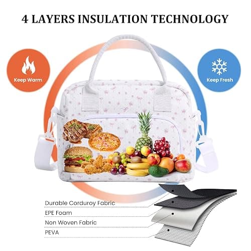 MEXS Insulated Lunch Bag for Women Men Large Reusable Lunch Box Adult Leakproof Portable Cooler Tote Bags for Work Picnic thumbnail 4