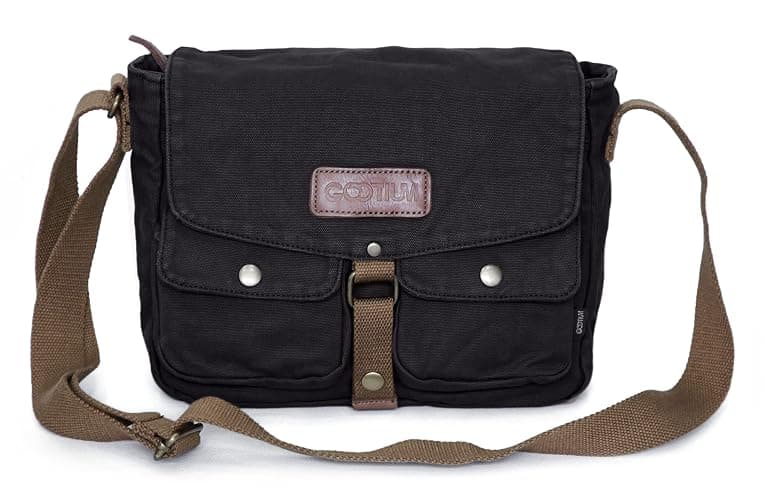 Gootium Canvas Messenger Bag - Vintage Crossbody Shoulder Bag Military Satchel thumbnail 3