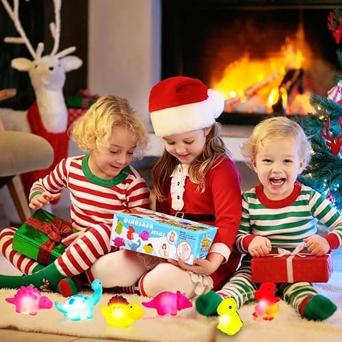 Jiosdo Baby Bath Toys, 6 PCS LED Kids Sensory Toys, Liquid Sensor Light Up Dinosaur for Autism thumbnail 7