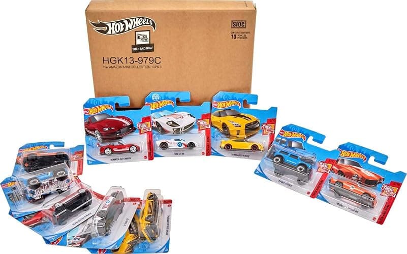 Hot Wheels Toy Cars or Trucks 10-Pack, Amazon Set of 10 1:64 Scale Vehicles for Kids & Collectors (Styles May Vary) thumbnail 3