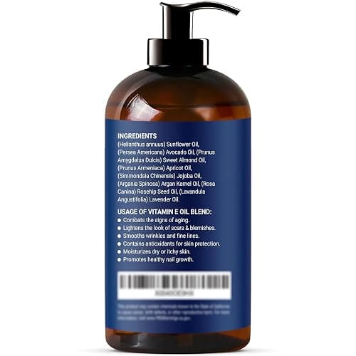 Organic Vitamin E Oil Blend 8 fl oz - Made from Pure, Natural Oils for Skin, Scars & Face - Aceite de Vitamina E - Nexon Botanics thumbnail 9