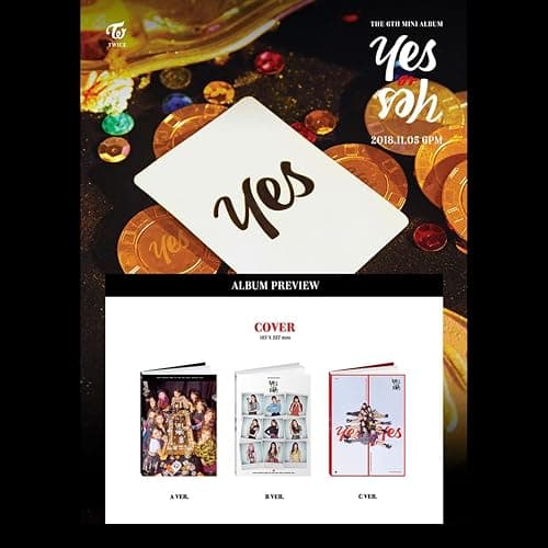 TWICE - 6th Mini Album [YES or YES] (A ver.) Photobook + Photocards + Yes or Yes Card + 2 Pin Button Badges thumbnail 2