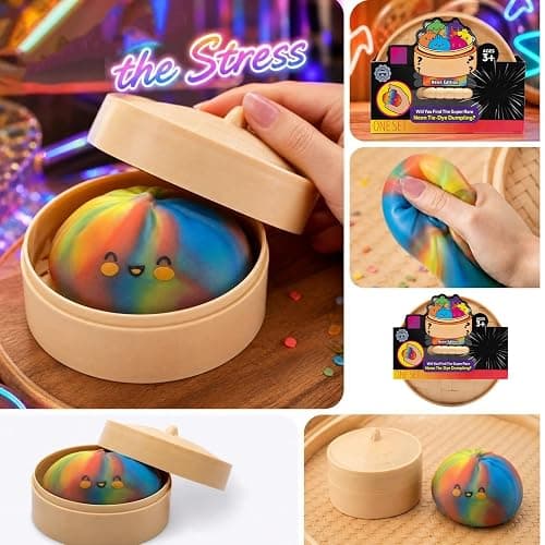 Squishy Dumpling Rainbow Dumpling Squishy Stress Party Gifts C | Dumplings Squishy Glitter Dumpling Slow Rising Stress for Holiday Gifts thumbnail 3