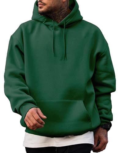 JMIERR Mens Casual Cotton Hooded Collar Drawstring Hoodies Pullover Sweatshirts Casual Long Sleeve Shirts - Image 1