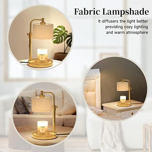 NITOWOLF Candle Warmer Lamp, Candle Lamp Warmer with Timer Adjustable Height Wax Warmer Lamp for Jar Candles, Birthday Gifts for Women Mothers Day Gifts thumbnail 6