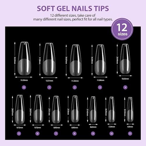 SAVILAND Gel Nail Kit with Drill: ALL-IN-1 Beginner Nail Kit, 0.5Oz U V Nail Glue Gels, Gel Nail X Kit with Lamp, 500 Pcs Long Coffin Tips Nails Builder Kits, Salon At Home Manicure Gift for Women thumbnail 4