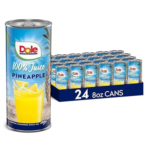 Dole 100% Pineapple Juice, No Added Sugar, Excellent Source of Vitamin C, 100% Fruit Juice, Packaging May Vary, 8.0 Fl Oz (Pack of 24) - Image 1