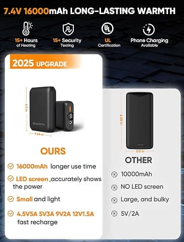 ORRNIKKO [2026 All-New] Heated Vest Women - Detachable Heated Hood, With 7.4V 16000mAh Battery Pack, Womens Heated Vest thumbnail 4
