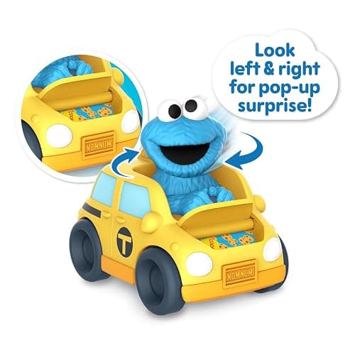 SESAME STREET Twist and Pop Wheelies 3-Pack Preschool Toy Vehicles, Includes Elmo, Cookie Monster, and Oscar, 3" Interactive Toy Cars for Fans, Boys, Girls, Kids, Ages 2 and Up by Just Play thumbnail 4