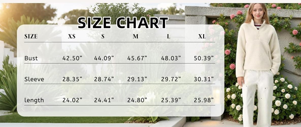 Womens Half Zip Pullover Cropped Sweatshirts Sherpa Fleece Jacket Fuzzy Cute Winter Jackets with Pockets thumbnail 5
