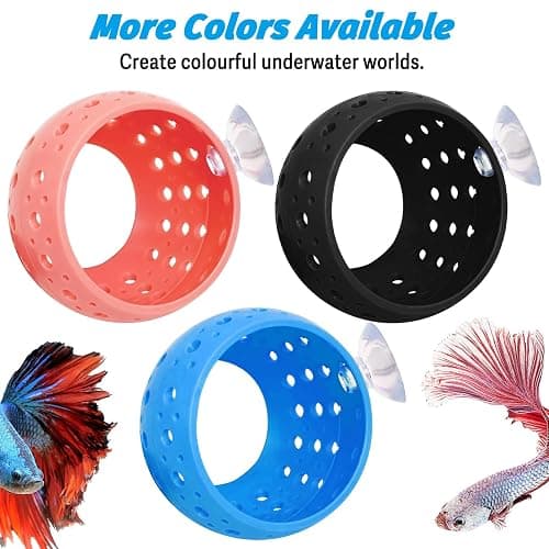 Fhiny Betta Tunnel, Aquarium Betta Fish Hideout with Suction Cup Fish Tank Tunnel Shrimp Cave Aquarium Decor Fish Tank Accessories for Small Fish Shrimp Betta Guppy Hiding Resting (Pink) thumbnail 6