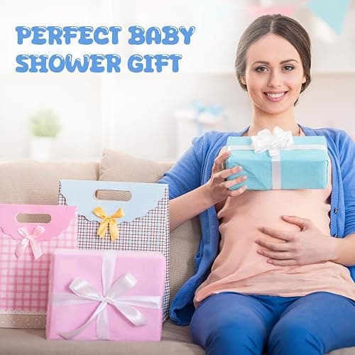 Breling 20 Pcs Baby Muslin Washcloth 12x12 in, White, Light Blue, Blue | 100% Cotton,Soft and Absorbent Burp Cloth, Wipe Newborn Face Body Towel, for Baby Boy Girl Sensitive Skin thumbnail 6