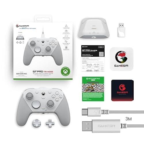 GameSir G7 Pro Wired Controller for Xbox Series X|S, Xbox One, Wireless Gamepad for PC&Android with TMR Sticks, Hall Effect Analog Triggers, 1000Hz Polling Rate, 3.5mm Audio Jack - White thumbnail 7
