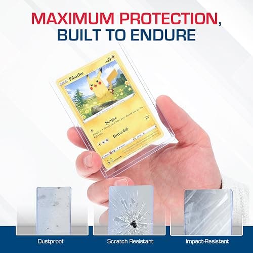 BCW 3x4 Standard Topload Card Holders | 100 Pack | Top Loaders for Cards | Rigid Card Protector | Fits Standard Size Cards Up to 20pt thumbnail 4
