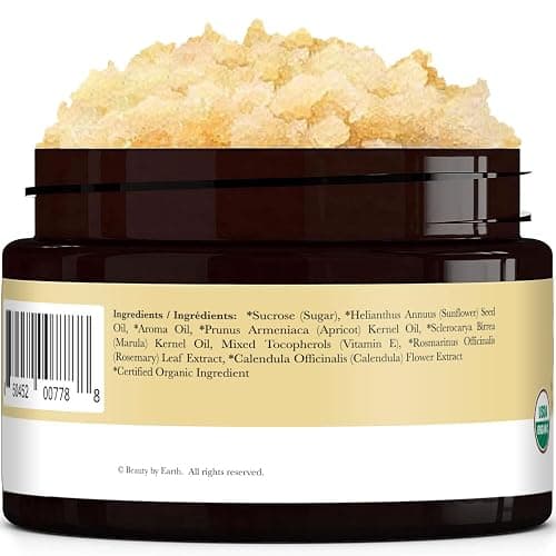 Organic Vanilla Coconut Body Scrub - USA Made Sugar Scrub with Natural Ingredients, Moisturizing Body & Foot Exfoliator for Dry and Sensitive Skin, Removes Dead Skin Cells & Reduces Ingrown Hair thumbnail 7
