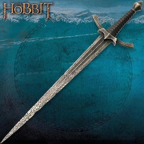 The Hobbit Morgul Dagger Blade Of The Nazgul | Stainless Steel Blade | Leather-Wrapped Grip | Solid Metal Hilt | Includes Wooden Wall Display | Certificate Of Authenticity thumbnail 6