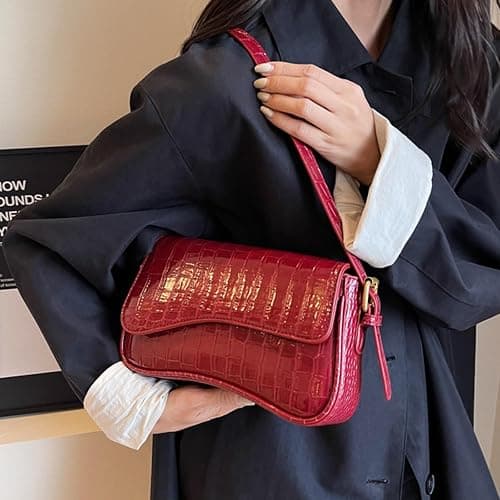 Small Shoulder Bag for women,Crossbody Purses,Leather Tote Handbag Clutch Hobo Purse,with Zipper Closure for Women thumbnail 2