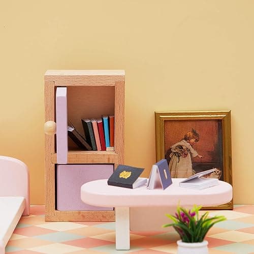 Skylety 24 Pieces 1:12 Scale Miniatures Dollhouse Books Assorted Miniatures Dollhouse Accessories Small Books Decoration Accessories Doll Toy Supplies(Label Style) thumbnail 6