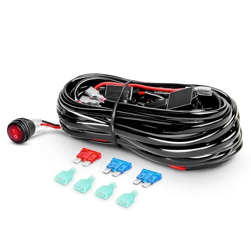 Nilight ZH303 2PCS 6.5 Inch 120W Spot & Flood Combo Driving 16AWG Wiring Harness for Led Work Light Triple Rows Off-Road Truck Car ATV SUV, 2 Years Warranty, White thumbnail 7