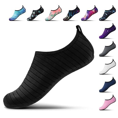 SEEKWAY Water Shoes Women Men Adult Quick-Dry Aqua Socks Barefoot Non Slip for Beach Swim River Pool Lake surf Black SK002(U) - Image 1
