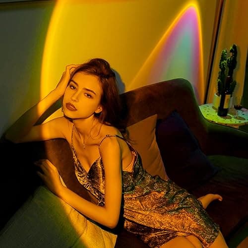 osome Sunset Lamp Projector for Room,LED Night Light with Remote Control 16 Colors,Photography/Selfie/Home/Living Room/Bedroom Decor,Romantic Visual Projection Lamp thumbnail 2