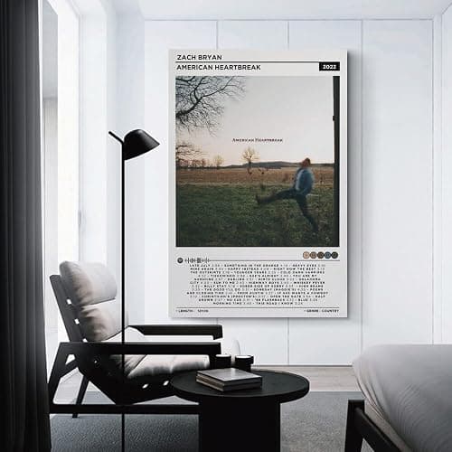 American Heartbreak Poster Zach Album Bryan Music Poster Album Cover Canvas Art Poster 08x12inch(20x30cm) thumbnail 3