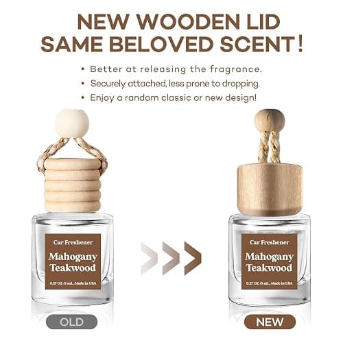 C Classy Car Air Freshener Hanging 2 Pack, Mahogany Teakwood Essential Oil Diffuser for Cars, Cute Car Accessories, Long-Lasting Fragrance, C ar Air Fresheners for Women & Men Gift, Made in USA thumbnail 7