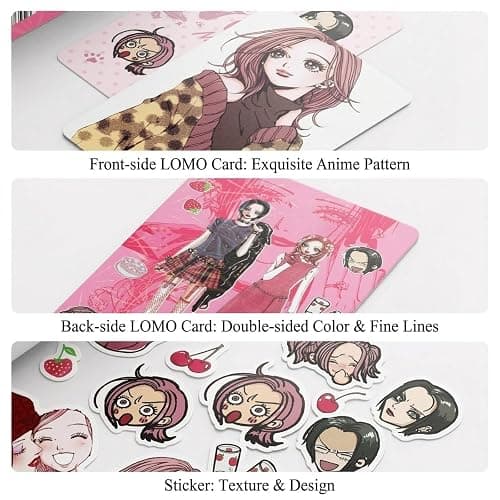 BDNXTV NANA Photocards Set Anime Character Lomo Cards+NANA Stickers Laser Photocards Gift for Fans thumbnail 4