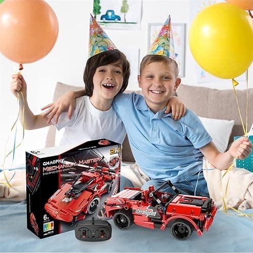 GMAOPHY STEM Building Toys for Kids Age 5 6 7 8 9 10 11 12 Years Old, 2 in 1 Remote Control Racer Car Engineering Kits, Early Learning Building Blocks, Christmas Birthday Gift for Boys Girls Age 8-12 thumbnail 5