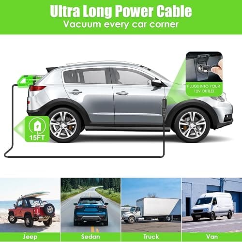 Viewsun 30pcs Car Cleaning Kit, Car Interior Detailing Kit with High Power Handheld Vacuum, Detailing Brush Set, Windshield Cleaner, Cleaning Gel, Complete Auto Accessories for Men, Women thumbnail 7