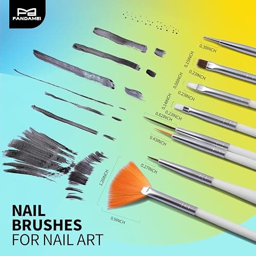 FANDAMEI Nail Art Tools, Nail Stuff, Nail Supplies, Nail Stand, Nail Brush | Nail Art Brushes, Nail Dotting Tool, Nail Stand For Press Ons, Nail Holder For Painting Nails, Nail Tools, Nail Design Tools thumbnail 2