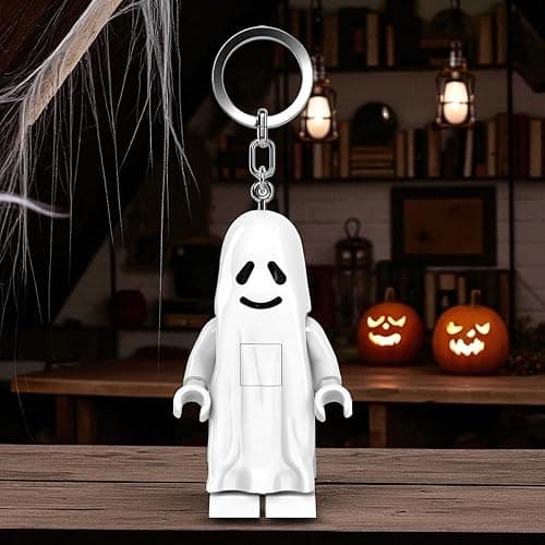 LEGO Minifigures Keychain Light - Ghost (KE48H), Extra-Large 3 Inch Tall Figure, Keyring & Backpack Charm – Posable Accessory with Lights – Batteries Included thumbnail 4