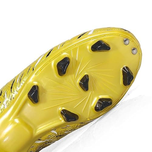 EPIMENO Soccer Cleats Boys Girls Kids Firm Ground Unisex Football Baseball Shoes(Little Kid/Big Kid) - 6 Big Kid - Gold Metallic thumbnail 2