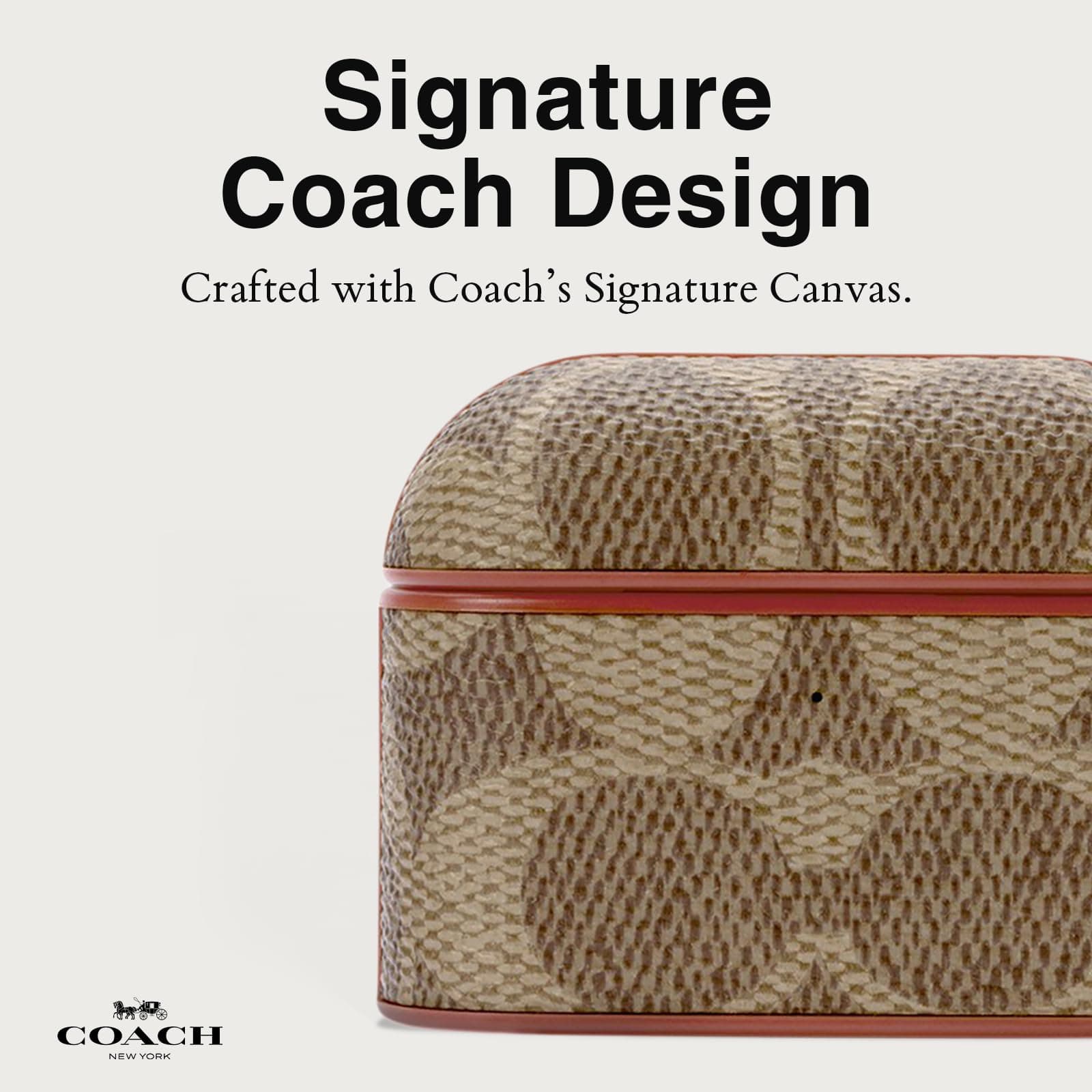Coach Signature AirPods Pro Case - Compatible with AirPods Pro 2nd / 1st Generation - Signature Tan thumbnail 3